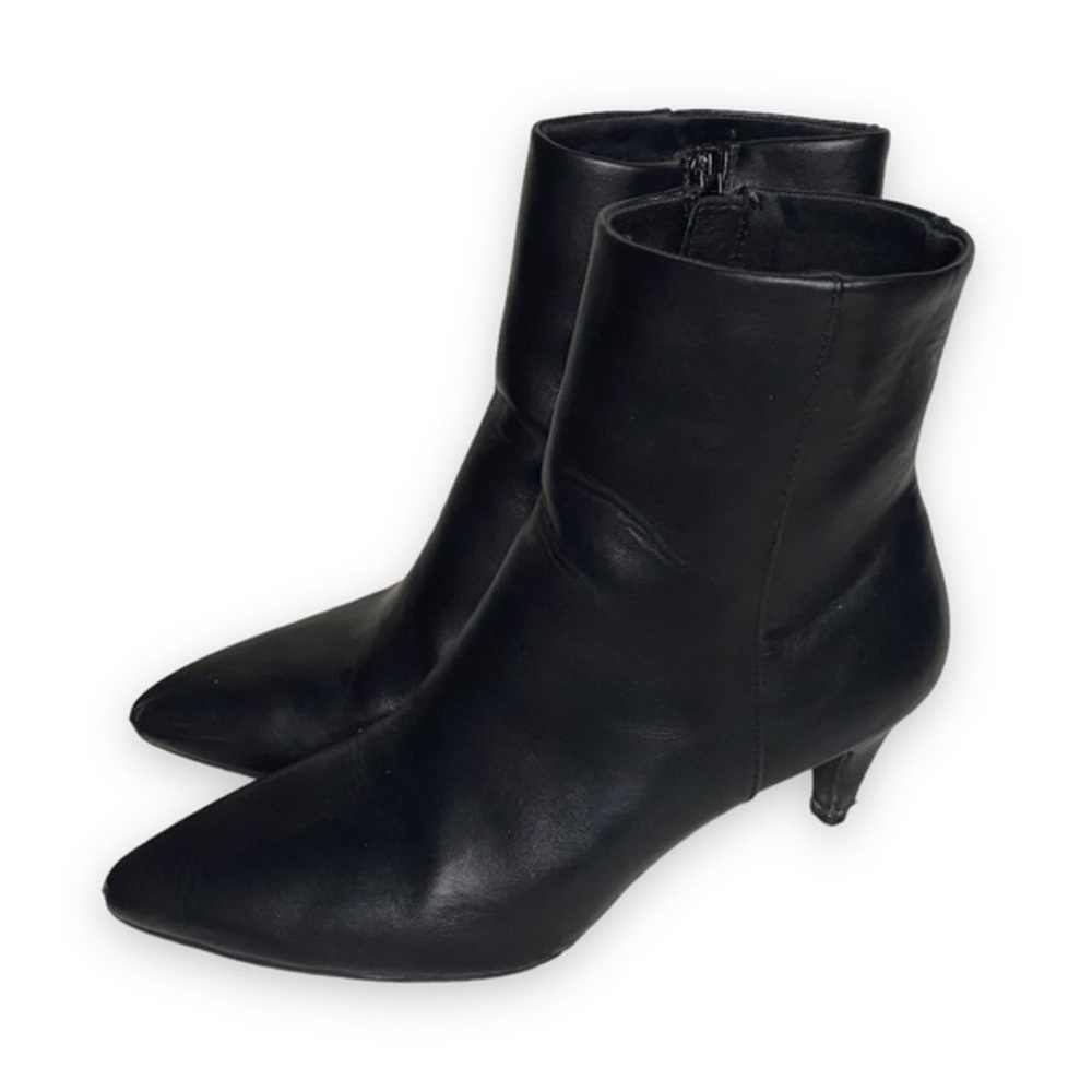 Christian Sirano Black Heeled Boots size 6.5